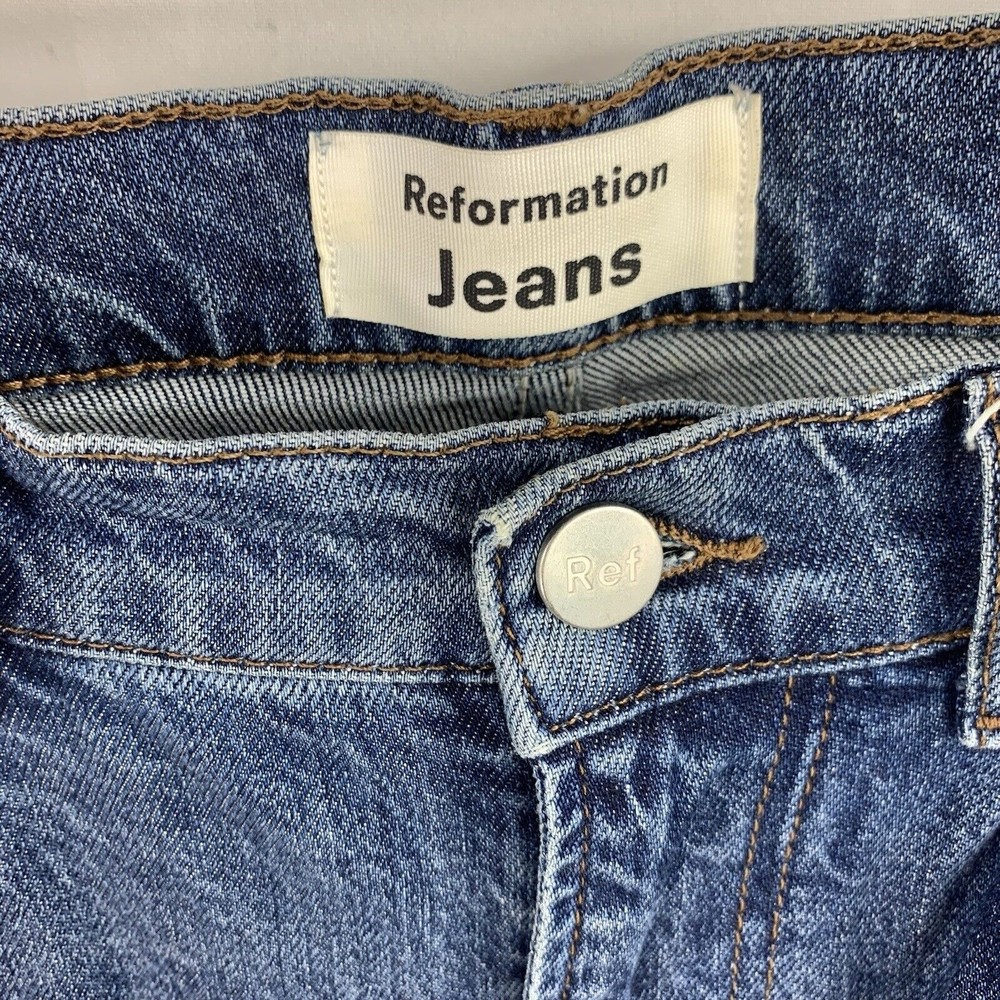 Reformation Jeans JEANS Sz 29 Women's  High Rise Skinny Blue Denim Syracuse 8222 - Picture 3 of 12
